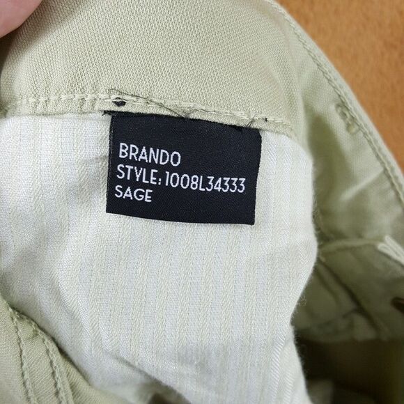 MONFRERE Mens Jeans Size 33 Green Lightweight Linen Denim BRANDO SLIM $210 - Picture 5 of 10